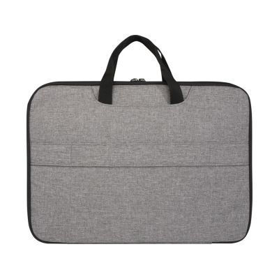 Эко- чехол для ноутбука Libra 2 в 1 из переработанного пластика, серый яркий-2