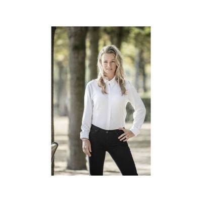 Женская рубашка Bigelow из пике с длинным рукавом, белый-3