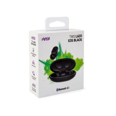 Наушники HIPER TWS Lazo X35 Black (HTW-LX35) Bluetooth 5.0 гарнитура, Черный-7