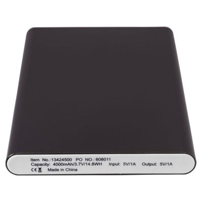 Портативное зарядное устройство Pep 4000 mAh, черный-3