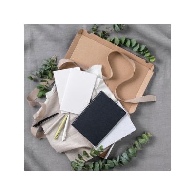 Блокнот Bianco формата A5 на гребне, белый-4