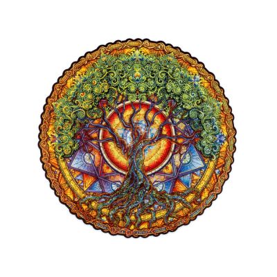 Деревянный пазл мандала Дерево жизни-0