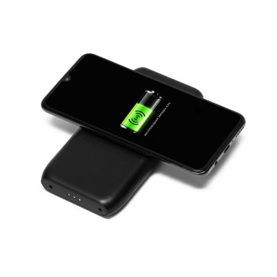 Портативное беспроводное зарядное устройство с док-станцией Uniq, 10000 mah, черный-6