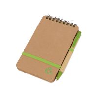 Набор канцелярский с блокнотом и ручкой Masai, 70 л. нелинованных, зеленое яблоко