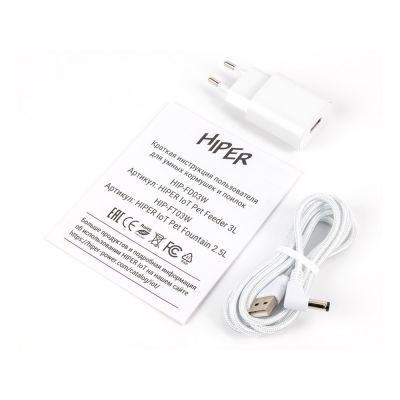 Умная Wi-Fi кормушка IoT Pet Feeder, 3000 мл, белый/черный-12