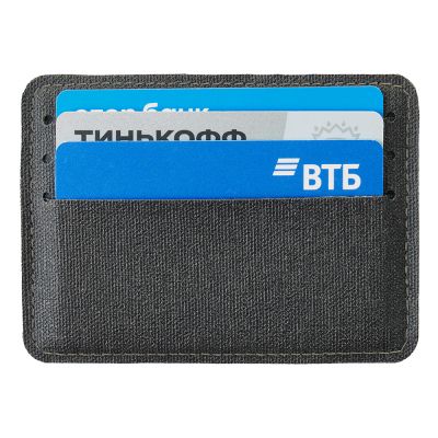 Подарочный набор Consul: обложка для паспорта и картхолдер, серый-4