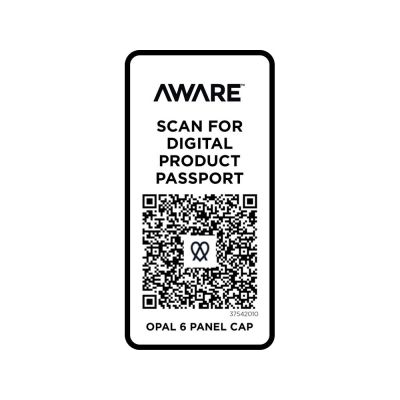 Opal с 6 панелями Aware™ кепка из переработанных материалов - Белый-3