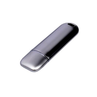 Металлическая флешка со сканером отпечатков пальцев в подарочной упаковке на 256 Гб, серебристый-2