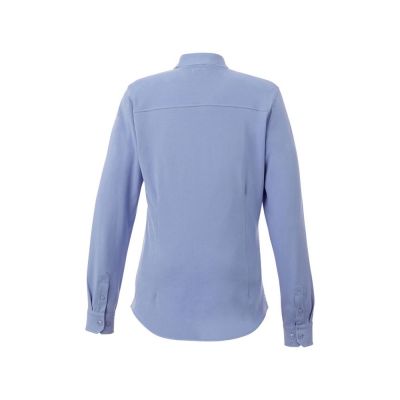 Женская рубашка Bigelow из пике с длинным рукавом, светло-синий-2