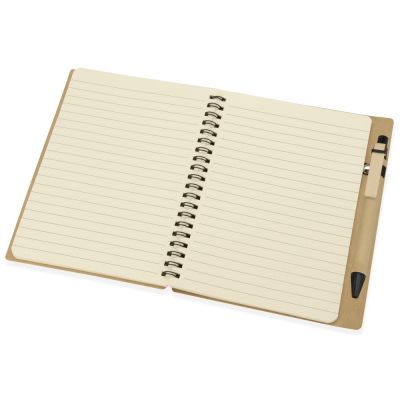 Блокнот Дейзи с ручкой, крафт/черный-2