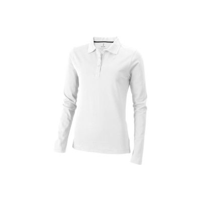 Рубашка поло Oakville женская с длинным рукавом, белый-0