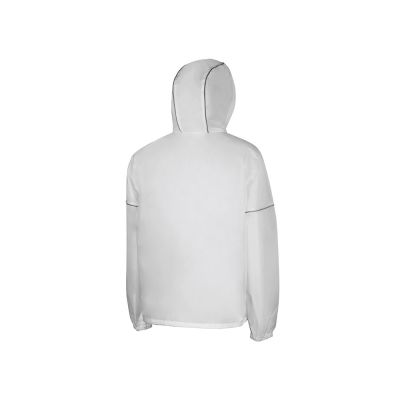 Короткий дождевик Tornado со светоотражающими элементами, белый-1