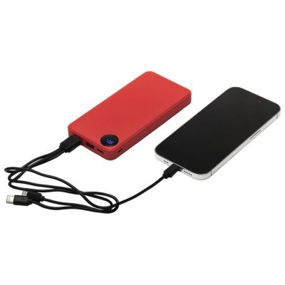 Внешний аккумулятор с дисплеем Mild, 10 000 mAh, красный-1
