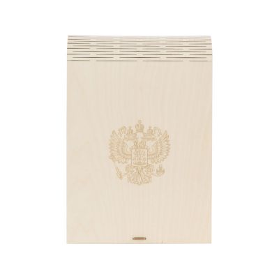 Набор бокалов для шампанского За Россию Chinelli в деревянной коробке-4