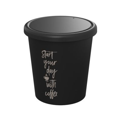 Americano® Piccolo кружка объемом 100 мл с крышкой - сплошной черный-4