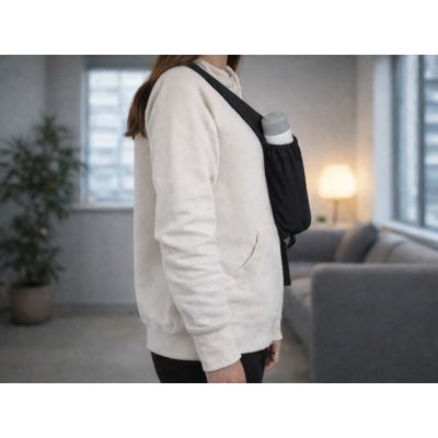 Сумка-слинг Nomad на одно плечо из водостойкого переработанного пластика, черный-8