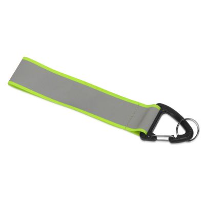 Светоотражающий брелок Reflector, серебристый/неоновый зеленый-0