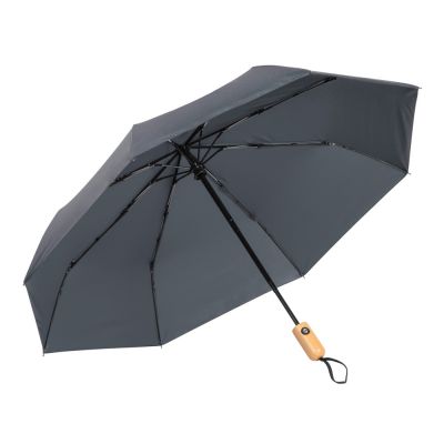 Зонт-автомат Lumet с куполом из переработанного пластика, серый (P)-1