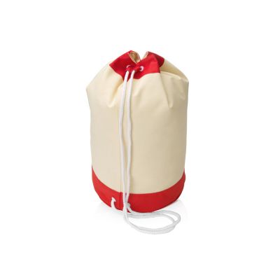 Рюкзак-мешок Indiana хлопковый, 180гр, натуральный/красный-1