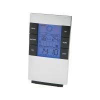 Настольная метеостанция Statio с часами-будильником, серебристый/черный