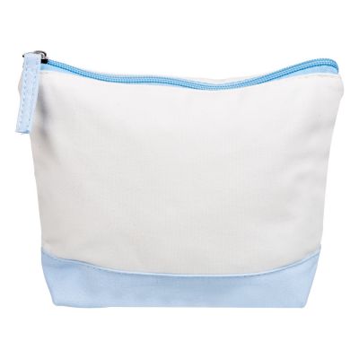 Косметичка хлопковая Cotton, белый/голубой-2