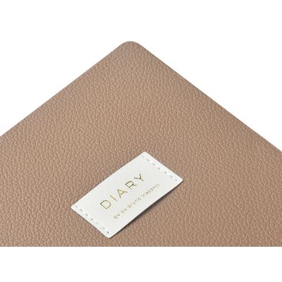 Ежедневник недатированный А5 Total beige с нашивкой, бежевый-2