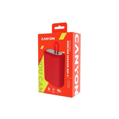 Портативная беспроводная колонка Canyon BSP-4, 5W, 1200mAh, красная-5