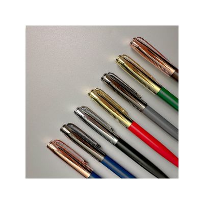 Ручка металлическая шариковая Napoli, красный/золотистый-5