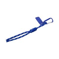 Брелок-веревочка на карабине, синий