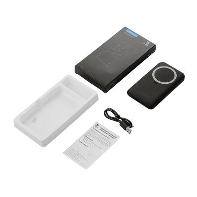 Беспроводной внешний аккумулятор с подсветкой лого и подставкой Magflash, 10000 мАч, 15 Вт, черный-16