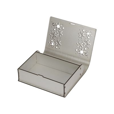 Деревянная коробка с резной крышкой Книга, М-1