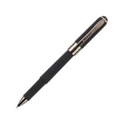 Ручка пластиковая шариковая Monaco, 0,5мм, синие чернила, черный/вороненая сталь-0