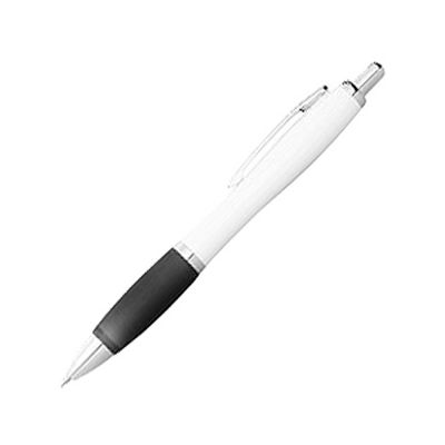 Ручка шариковая Nash, белый/черный, черные чернила-0