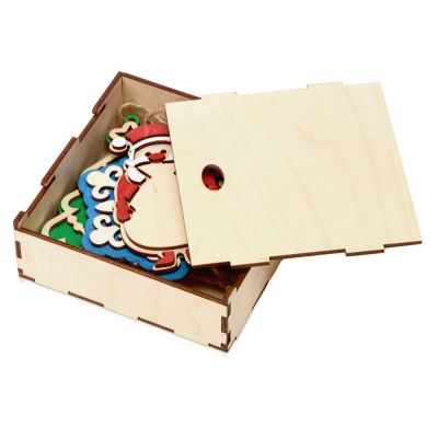 Набор с новогодними подвесками, 5 подвесок, 122 х 45 х 122 мм-0