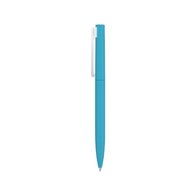 Шариковая ручка  Bright F Gum soft-touch, голубой-2