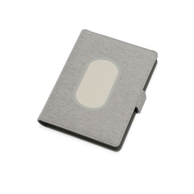 Органайзер с беспроводной зарядкой 5000 mAh Powernote, светло-серый-0