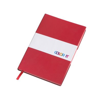 Бизнес-блокнот C1 софт-тач, гибкая обложка, 128 листов, красный-5