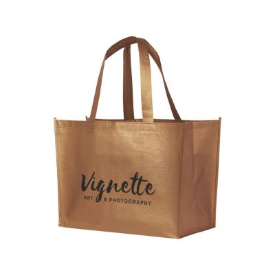 Ламинированная сумка-шоппер Alloy, медно-красный-2