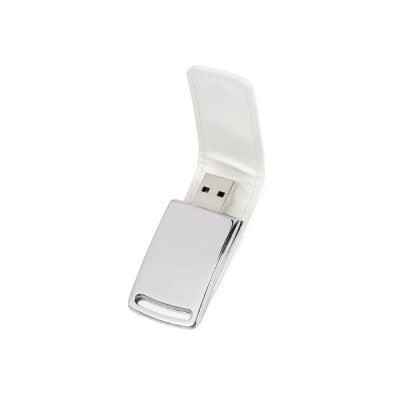 Флеш-карта USB 2.0 16 Gb с магнитным замком Vigo, белый/серебристый-1
