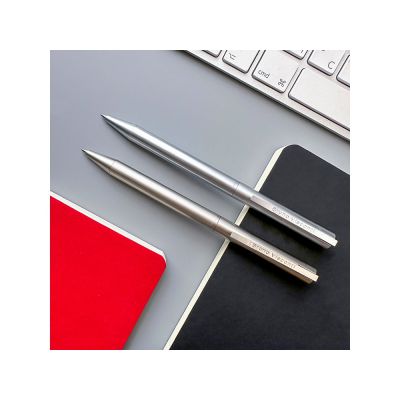 Ручка металлическая шариковая Bergamo, шампань-4