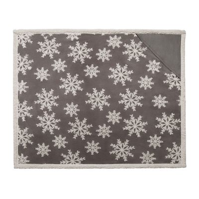 Плед Snowflake новогодний-2