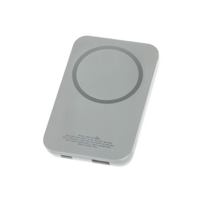 Магнитный беспроводной внешний аккумулятор MagnetIQ, 5000 mah, 10 W, серый Cool gray 7C-0