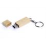 USB-флешка на 4 Гб прямоугольная форма, колпачек с магнитом, натуральный