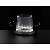 Вращающийся бокал для виски на сланцевом костере Ventura