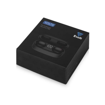 Беспроводные наушники TWS в кейсе Volts. Evolt, черный, пластик-15