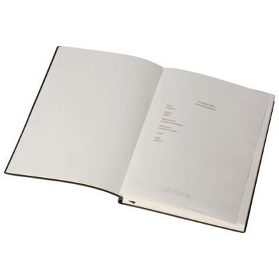 Бизнес блокнот Supreme с вставкой из софт-тача, гибкая обложка, 128 листов, черный-4