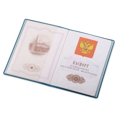Классическая обложка для паспорта Favor, голубая-1