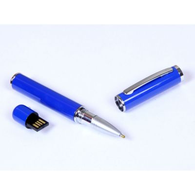 USB-флешка на 32 Гб в виде ручки с мини чипом, синий-0