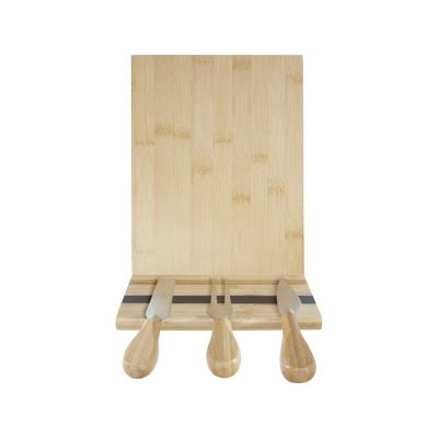 Mancheg Бамбуковая доска для сыра и инструменты, natural-2