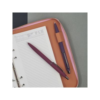 Ручка металлическая шариковая San Remo, софт-тач, 1.0 мм, бордовый-4